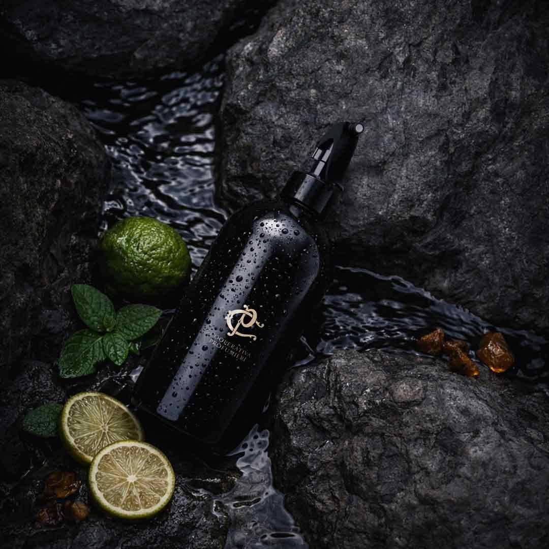 Holziger Raumduft Spray mit Oud, Ambra & Bergamotte | Whispering Woods